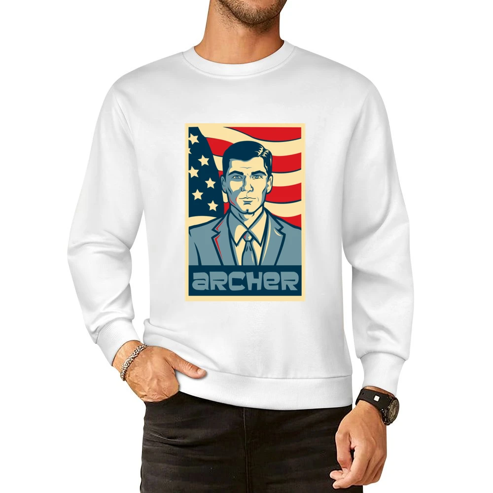 Archer American Hope Style Poster Fun Graphic European Size Pullover Sweater