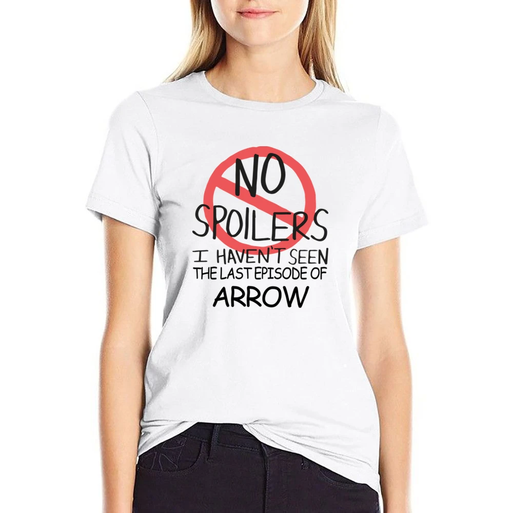Arrow No Spoilers Last Episode Tv Funny US Size Women Ladies T-shirt