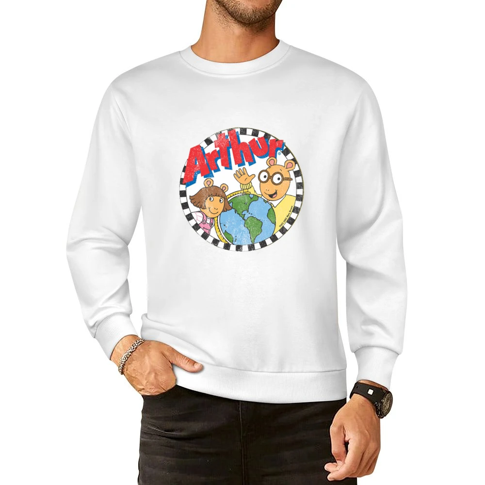 Arthur Fun 80s Vintage Retro Tv Show Graphic Tee Shirt European Size Pullover Sweater