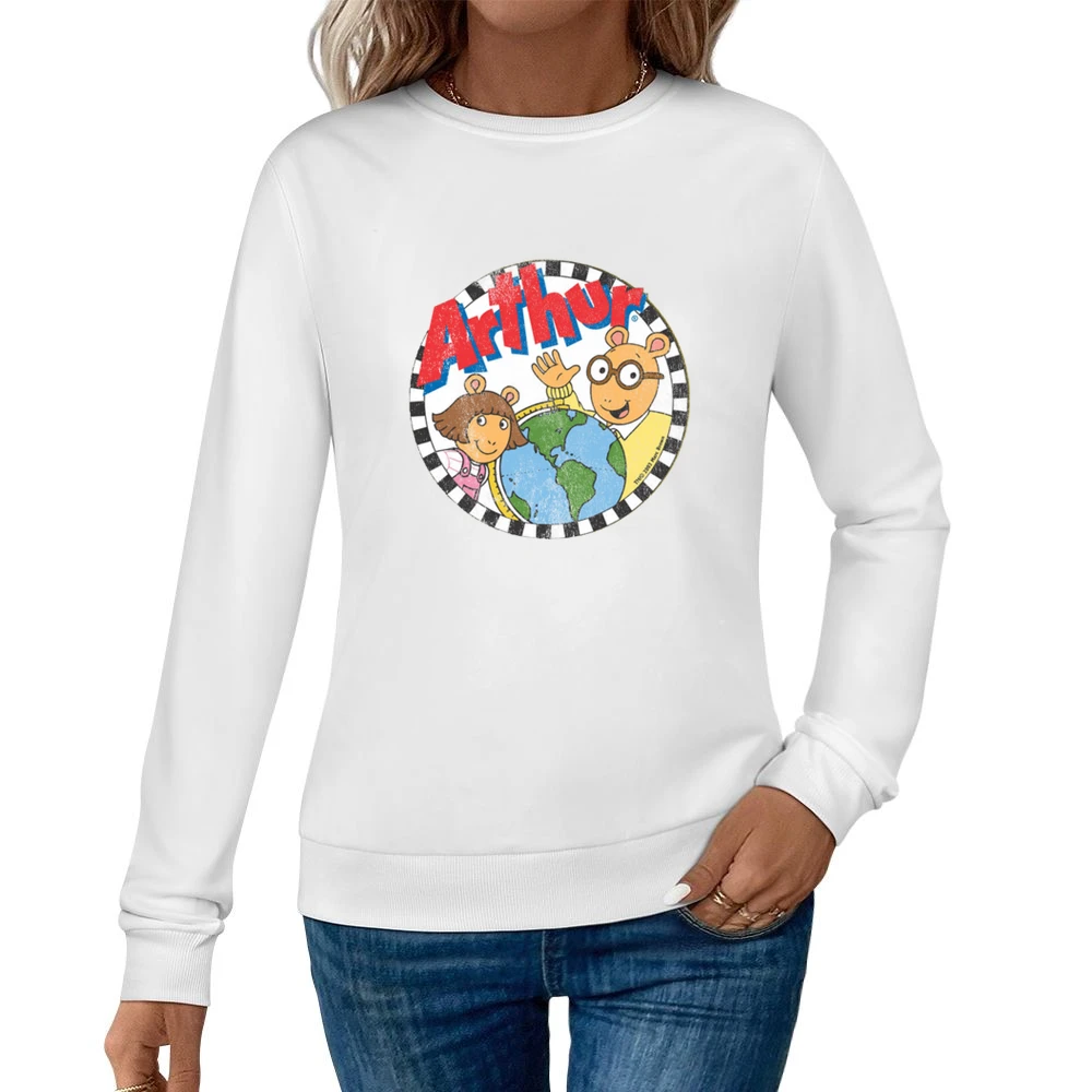 Arthur Fun 80s Vintage Retro Tv Show Graphic Tee Shirt Women Pullover Sweatshirt