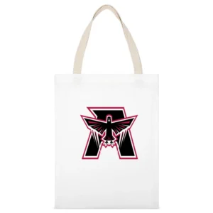Atlanta Falcons Design Tshirt White Canvas Tote Shopping Bag