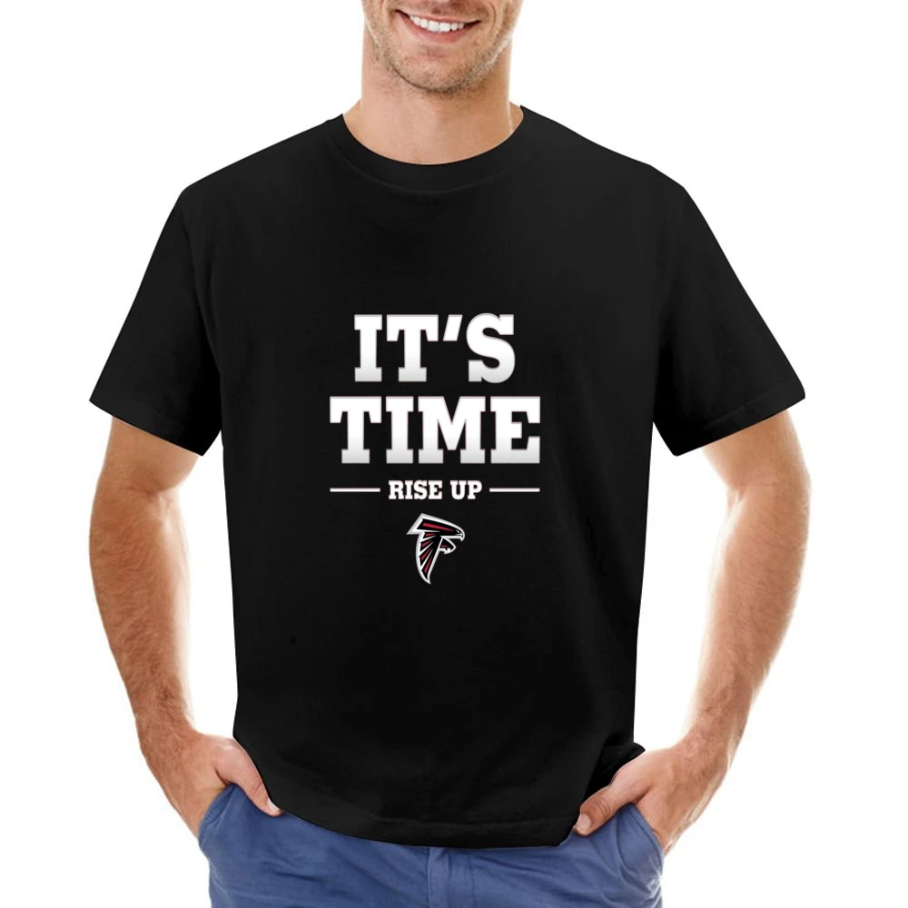 Atlanta Falcons Its Time Rise up Tshirt Asian Size Men T-Shirt
