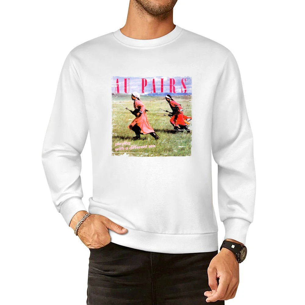 Au Pairs Playing With A Different Sex Album Cover Distressed Image T S European Size Pullover Sweater