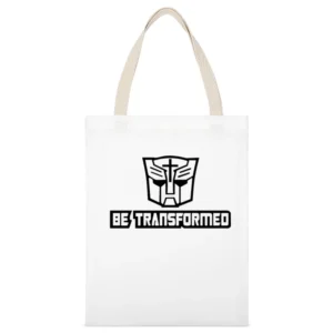 Autobot transformers cross be transformed White Canvas Tote Shopping Bag