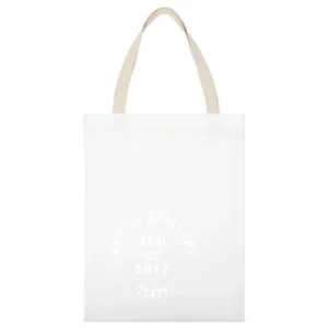 Baby Delivery Date Funny Maternity White Canvas Tote Shopping Bag