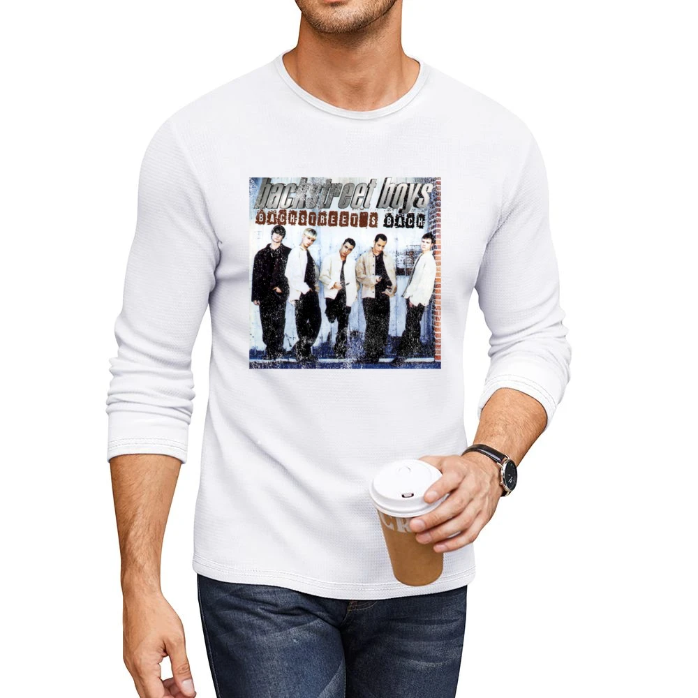 Backstreets Back Vintage BSB Album Cover Graphic 90s Boy Band Tee Shir Men CrewNeck Long Sleeve T-Shirt