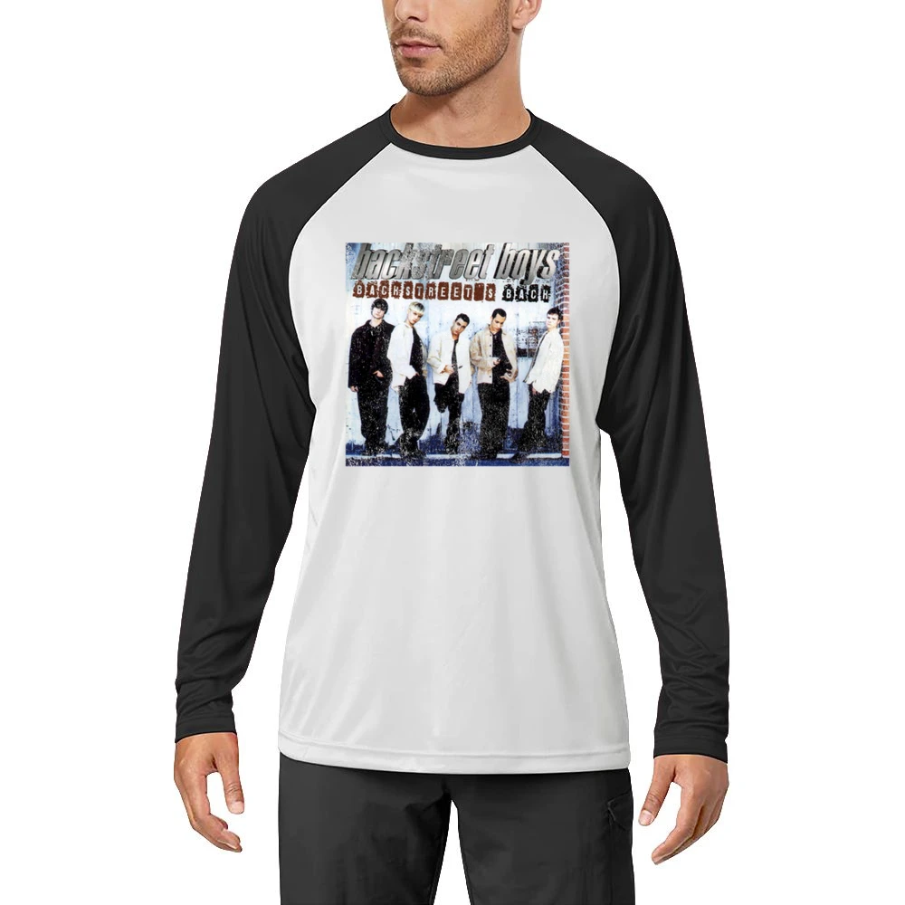 Backstreets Back Vintage BSB Album Cover Graphic 90s Boy Band Tee Shir Men Long Sleeve T-Shirt