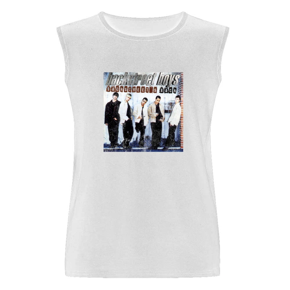 Backstreets Back Vintage BSB Album Cover Graphic 90s Boy Band Tee Shir Men Sleeveless T-Shirt