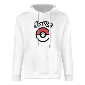 Ballin Pokemon Funny Pokeball Popular Graphic Anime Apparel European Size Men Hoodie