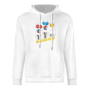 Balloon Fight Video Game Retro 80s European Size Men Hoodie