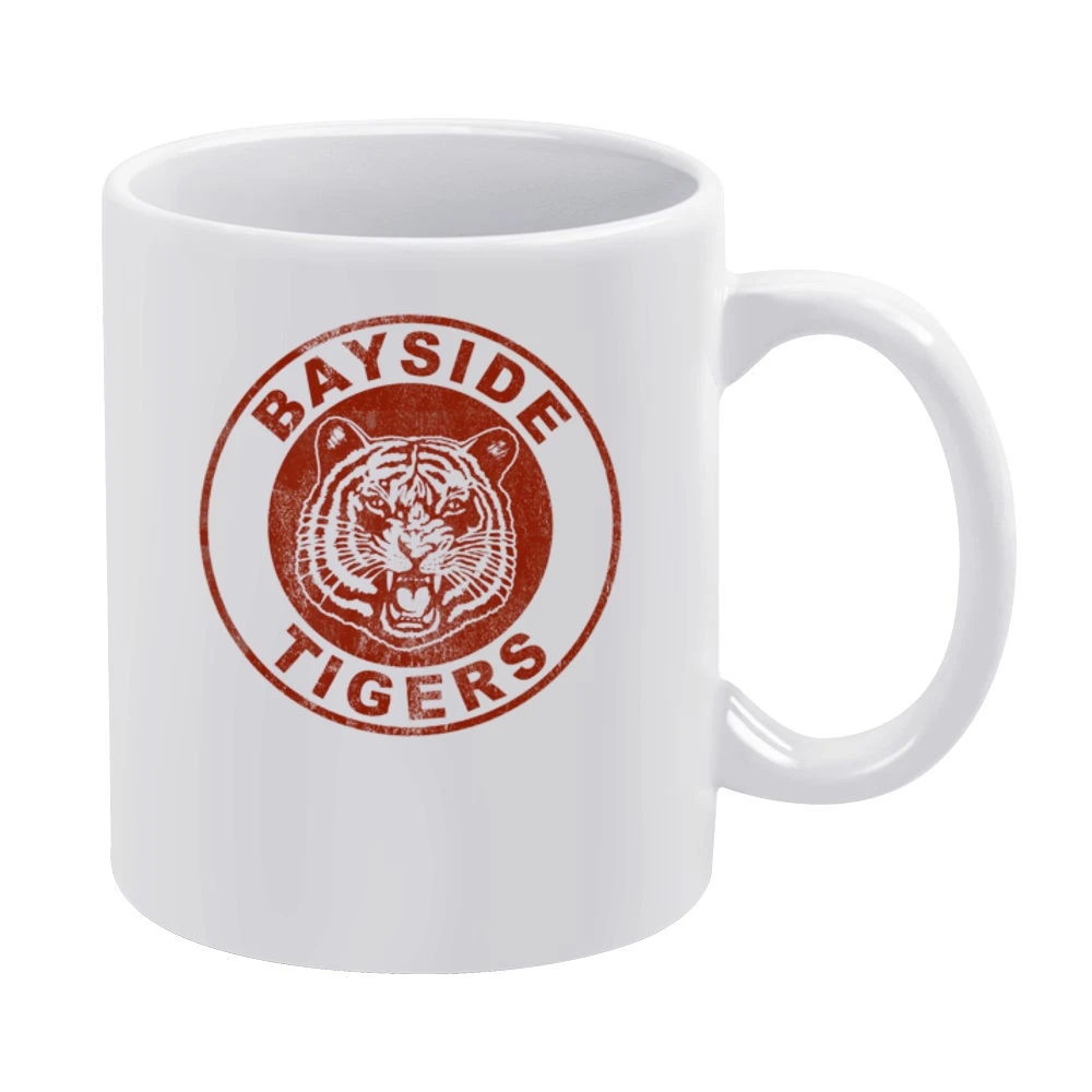 Bayside Tigers Saved By The Bell Fun Cool Kelly Kapowski Graphic Tv Sh White Mug