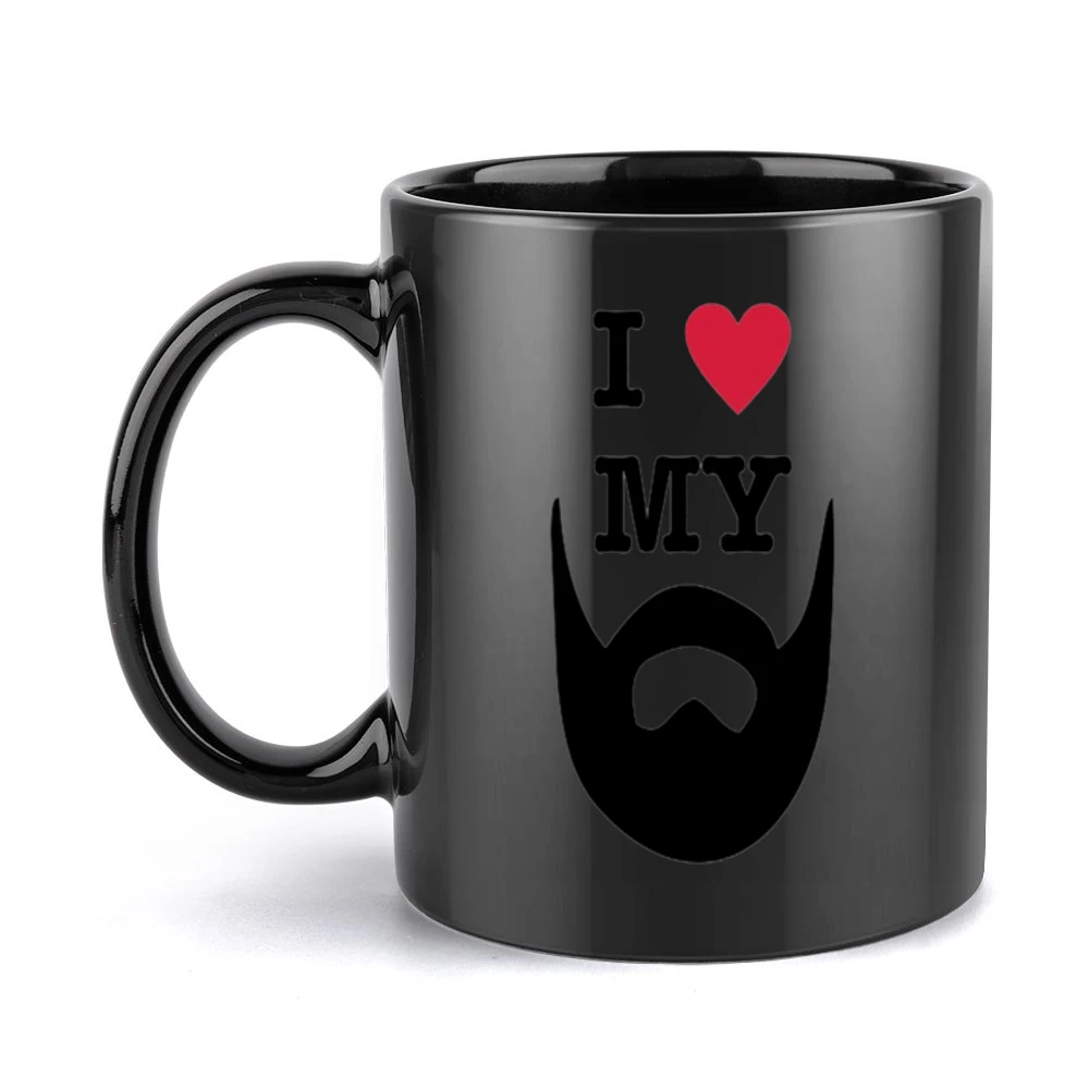 Beard Love Tshirt Black Mug
