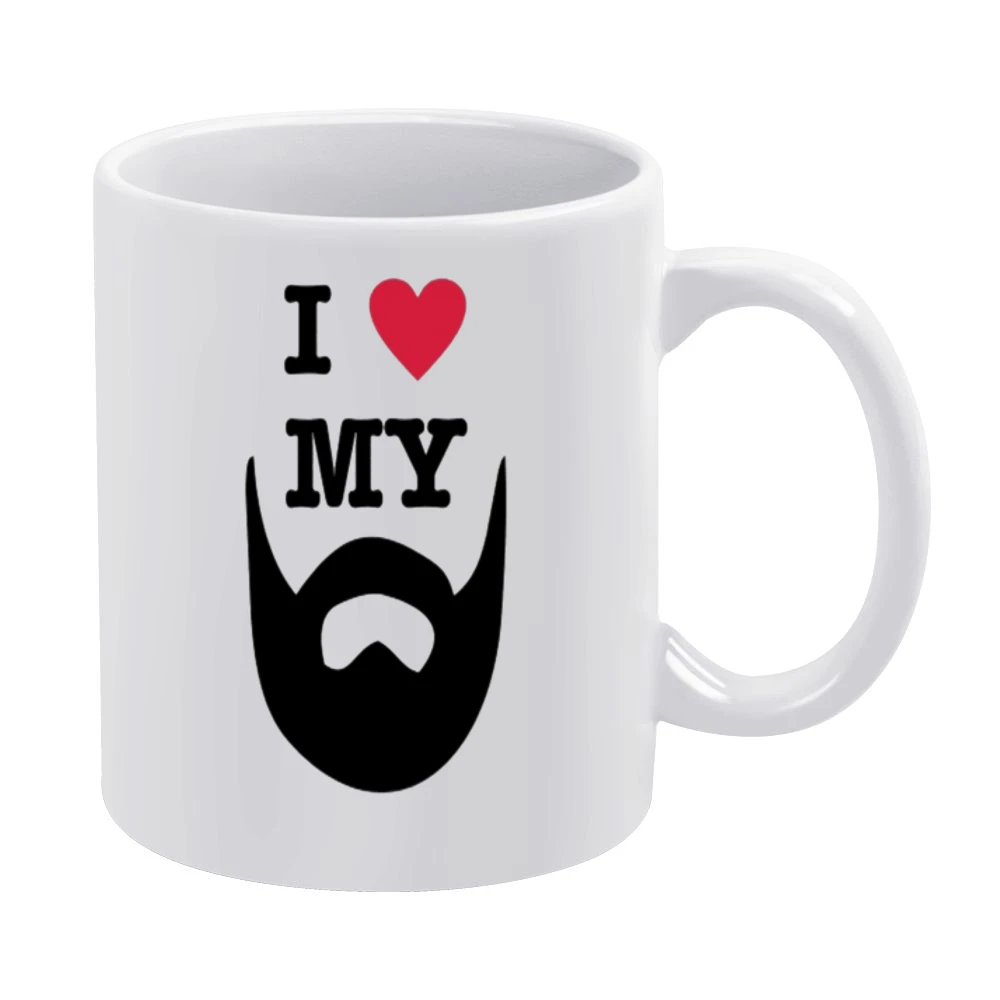 Beard Love Tshirt White Mug