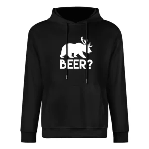 Beer Bear Deer Funny Animal Graphic European Size Men Hoodie