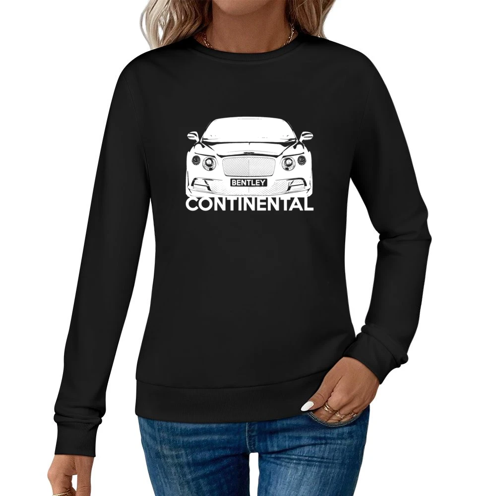 Bentley Continental GT Front Grill View Graphic Car Lover Women Pullover Sweatshirt