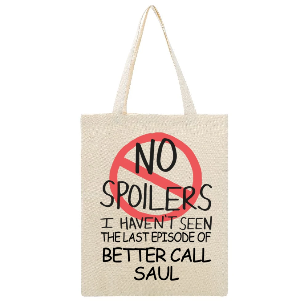 Better Call Saul No Spoilers Last Episode Tv Funny Beige Canvas Tote Shopping Bag