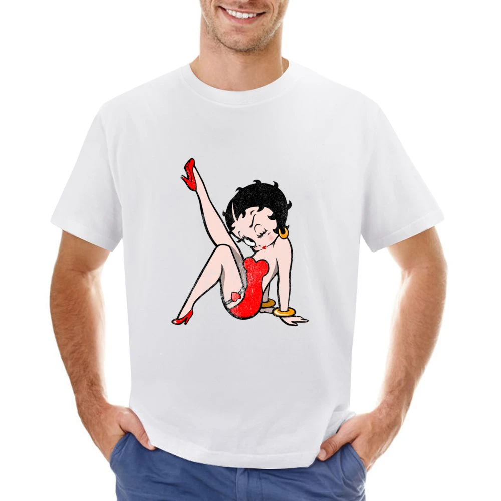 Betty Boop Fun Cool Vintage Style Distressed Graphic Retro Tv Show T S Asian Size Men T-Shirt