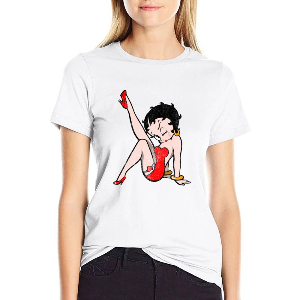 Betty Boop Fun Cool Vintage Style Distressed Graphic Retro Tv Show T S US Size Women Ladies T-shirt