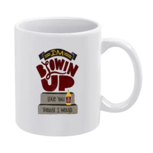 Biggie Blowing Up Tshirt White Mug