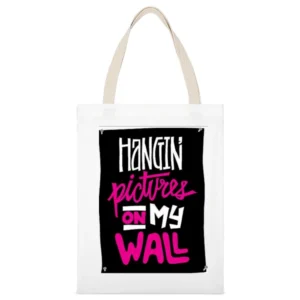 Biggie Hangin Tshirt White Canvas Tote Shopping Bag