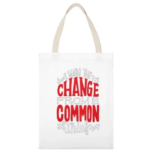 Biggie Made a Change Tshirt White Canvas Tote Shopping Bag