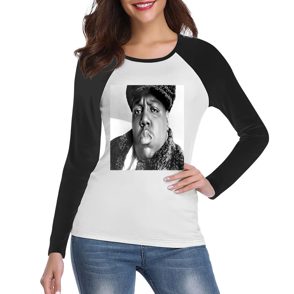 Biggie Portrait Tshirt Women Ladies Long Sleeve T-Shirt