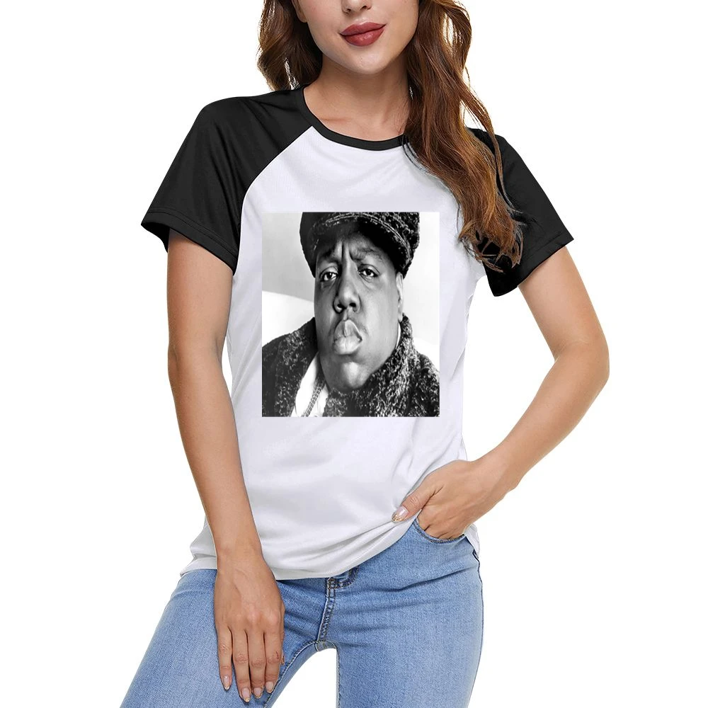 Biggie Portrait Tshirt Women Ladies Short Sleeve T-Shirt
