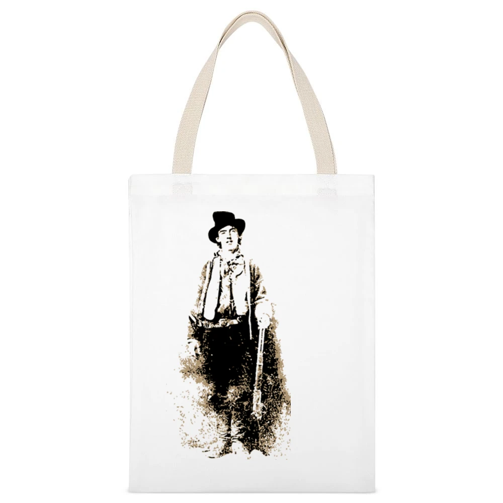 Billy The Kid White Canvas Tote Shopping Bag