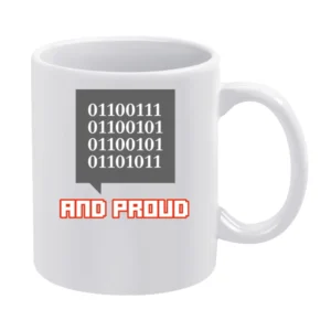 Binary Geek lifestyle and Proud White Mug