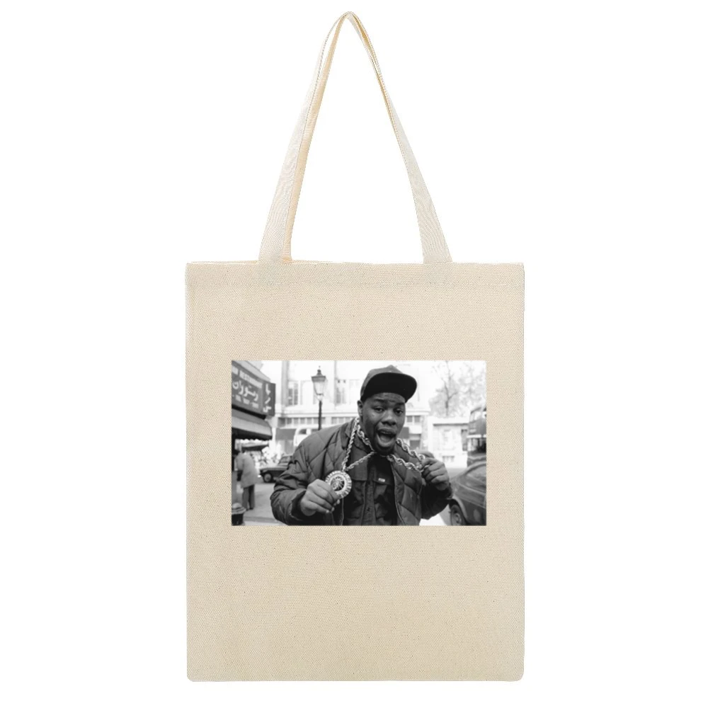 Biz Markie Tshirt Beige Canvas Tote Shopping Bag
