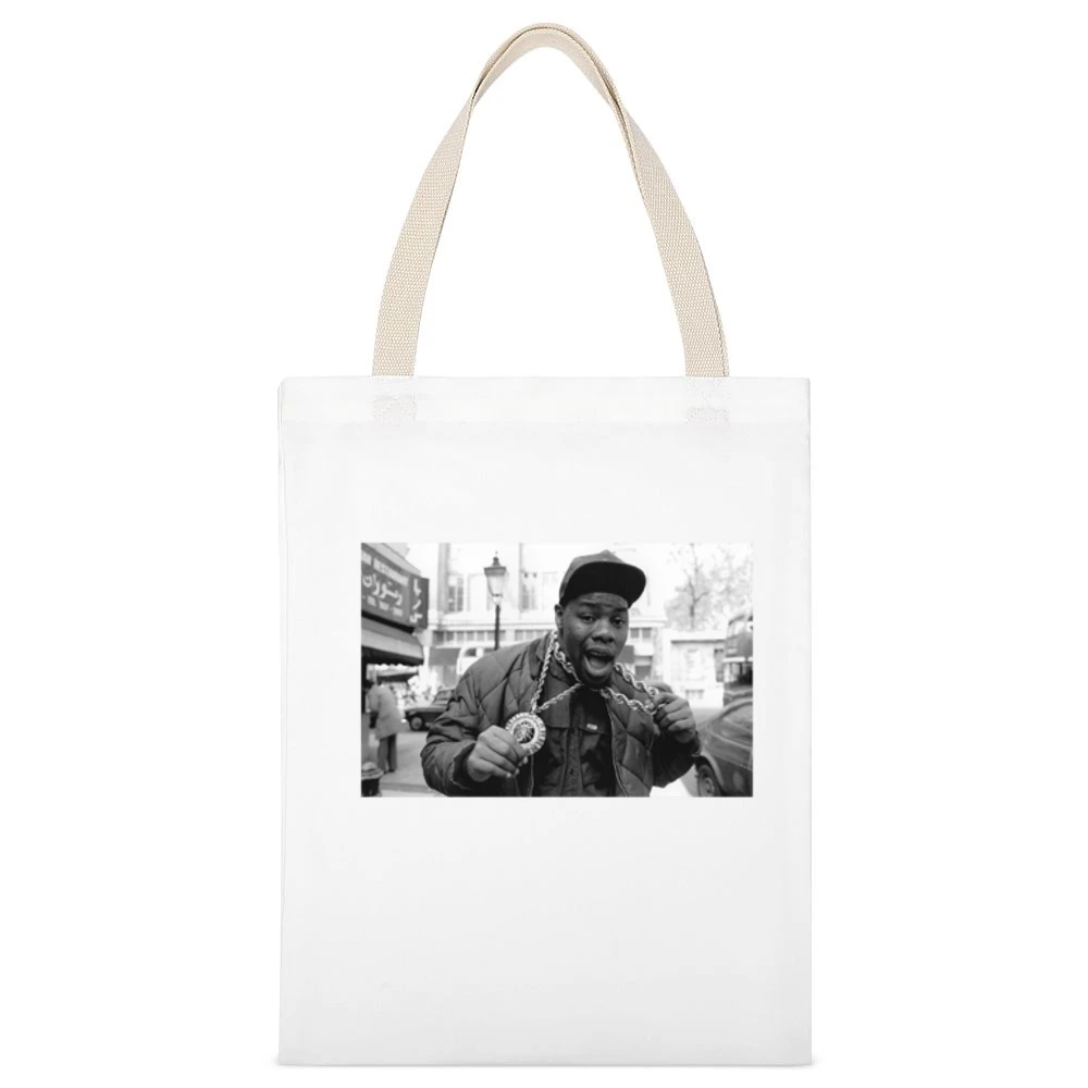 Biz Markie Tshirt White Canvas Tote Shopping Bag