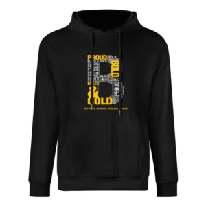 Black And Gold Proud Pittsburgh Football Team European Size Men Hoodie