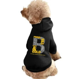 Black And Gold Proud Pittsburgh Football Team Pet Apparel Clothes