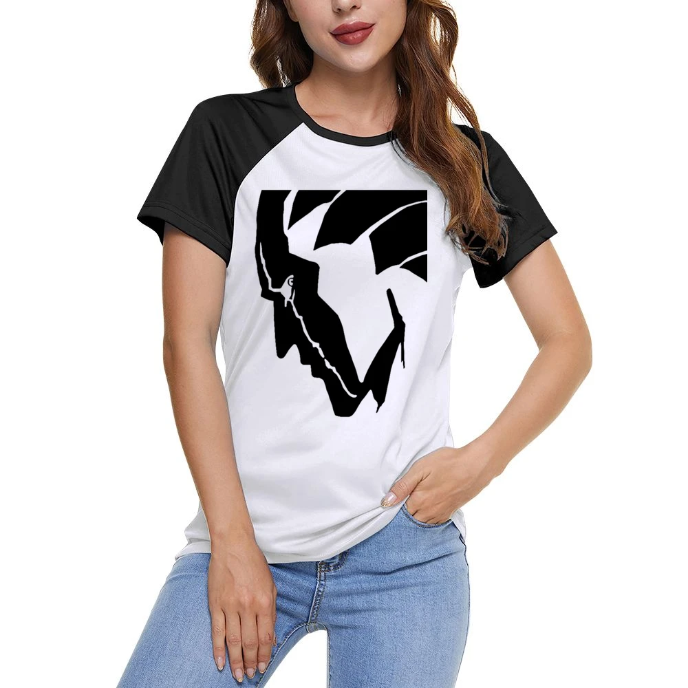 Black Stencil Zaraki kenpachi Gotei 13 captain 11th division soul soci Women Ladies Short Sleeve T-Shirt
