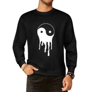 Bleeding Dripping Yin Yang Positive Balance Life Graphic Tee Shirt European Size Pullover Sweater