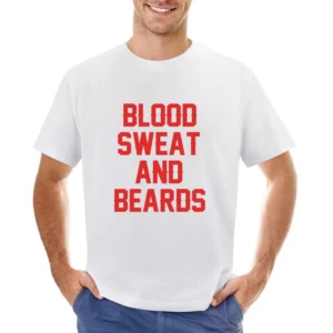 Blood Sweat And Beards Cool Playoffs Sports Graphic V Neck Hoo Asian Size Men T-Shirt