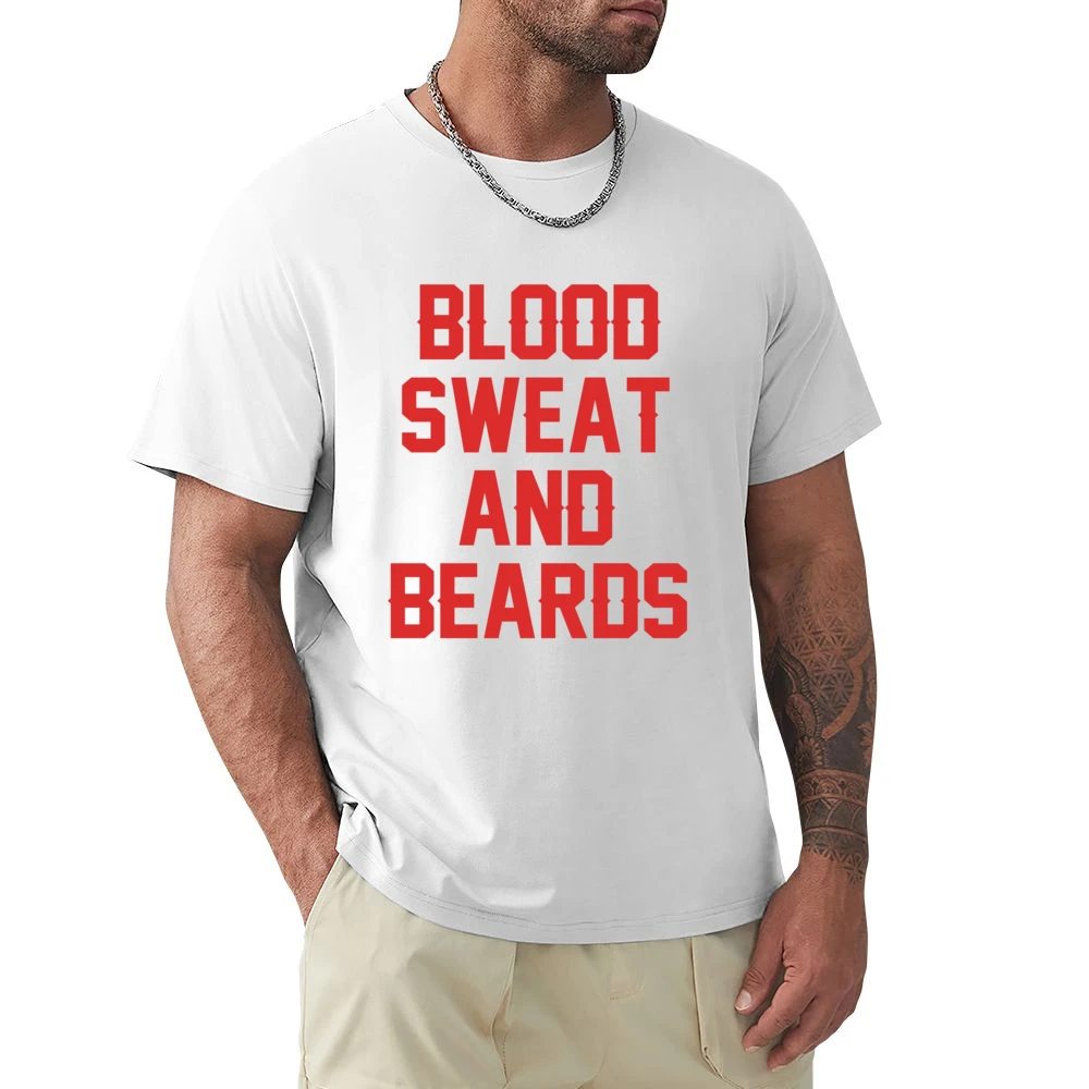 Blood Sweat And Beards Cool Playoffs Sports Graphic V Neck Hoo Premium Men T-shirt