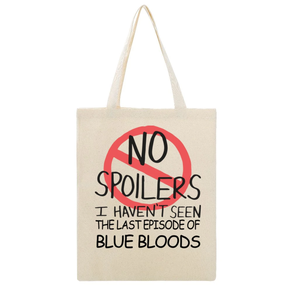 Blue Bloods No Spoilers Last Episode Tv Funny Beige Canvas Tote Shopping Bag