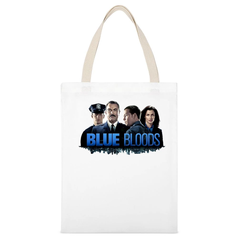 Blue Bloods Tv Show Cops White Canvas Tote Shopping Bag