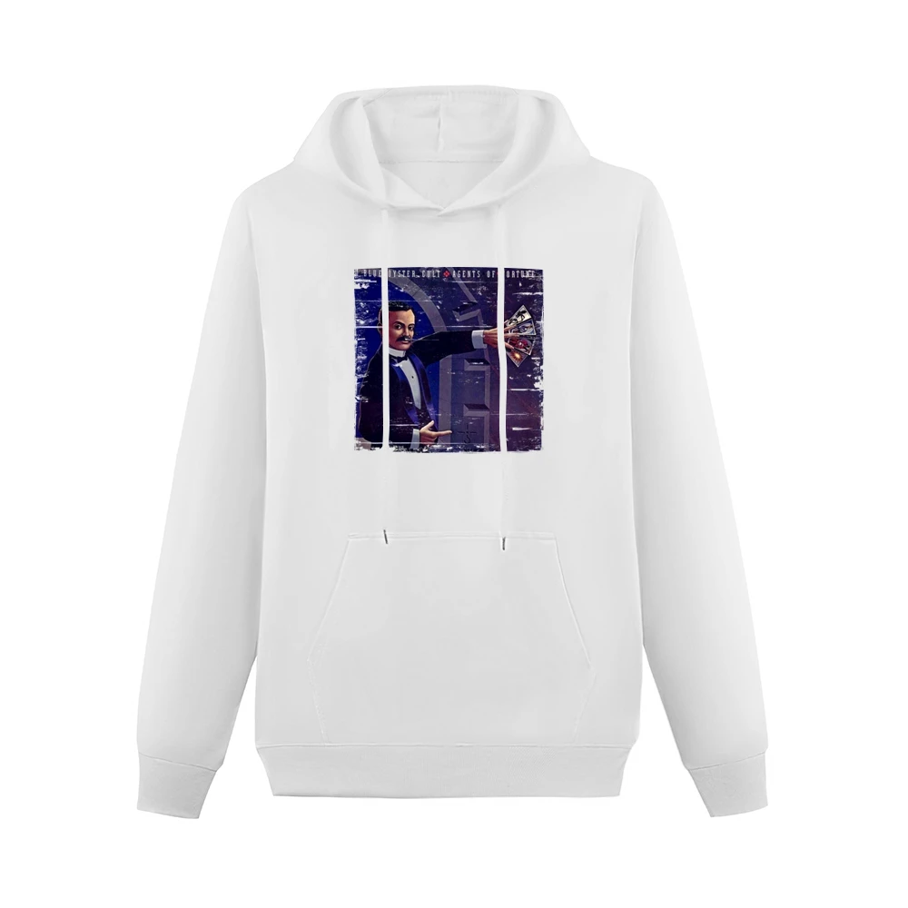 Blue Oyster Cult Agents Of Fortune Album Cover Distressed Image T Shir Men Hoodie With Pocket