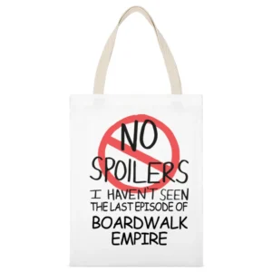 Boardwalk Empire No Spoilers Last Episode Tv Funny White Canvas Tote Shopping Bag