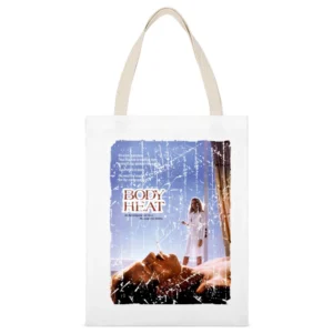 Body Heat Movie Poster Retro Aged Look White Canvas Tote Shopping Bag