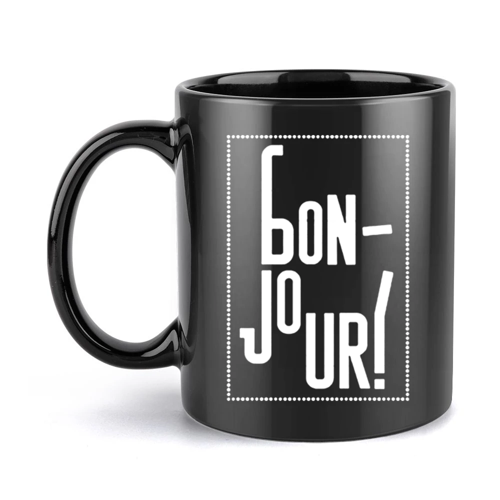 Bonjour Black Mug