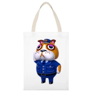 Booker From Animal Crossing Nintendo Character Video Game White Canvas Tote Shopping Bag