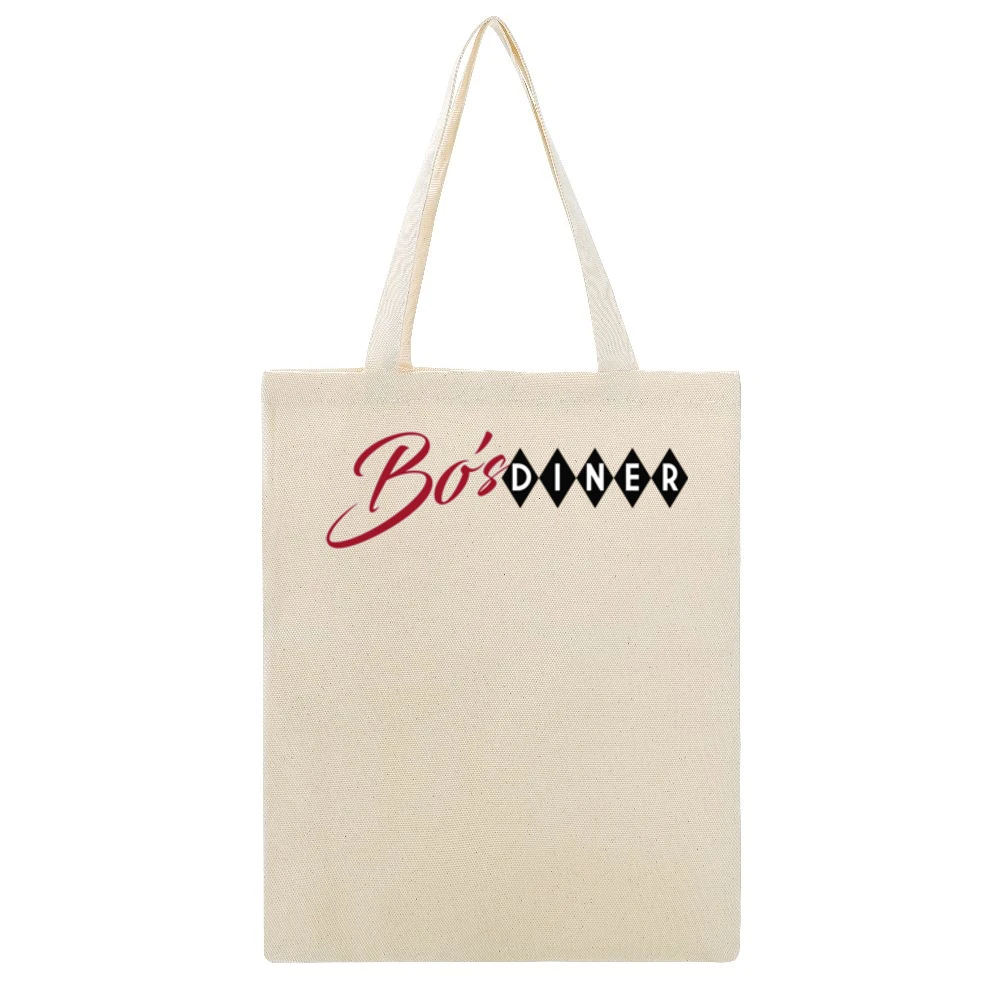 Bo's Diner Baby Driver Edgar Wright New Movie Beige Canvas Tote Shopping Bag