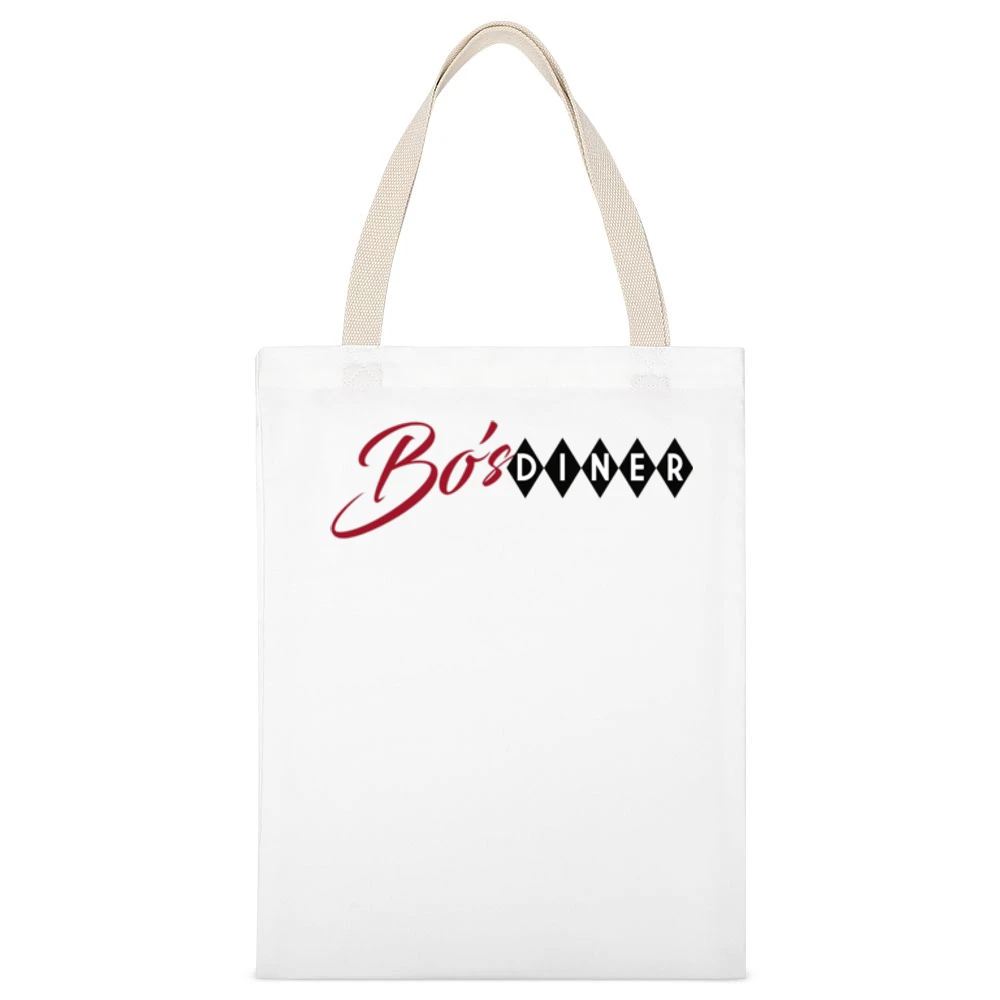 Bo's Diner Baby Driver Edgar Wright New Movie White Canvas Tote Shopping Bag