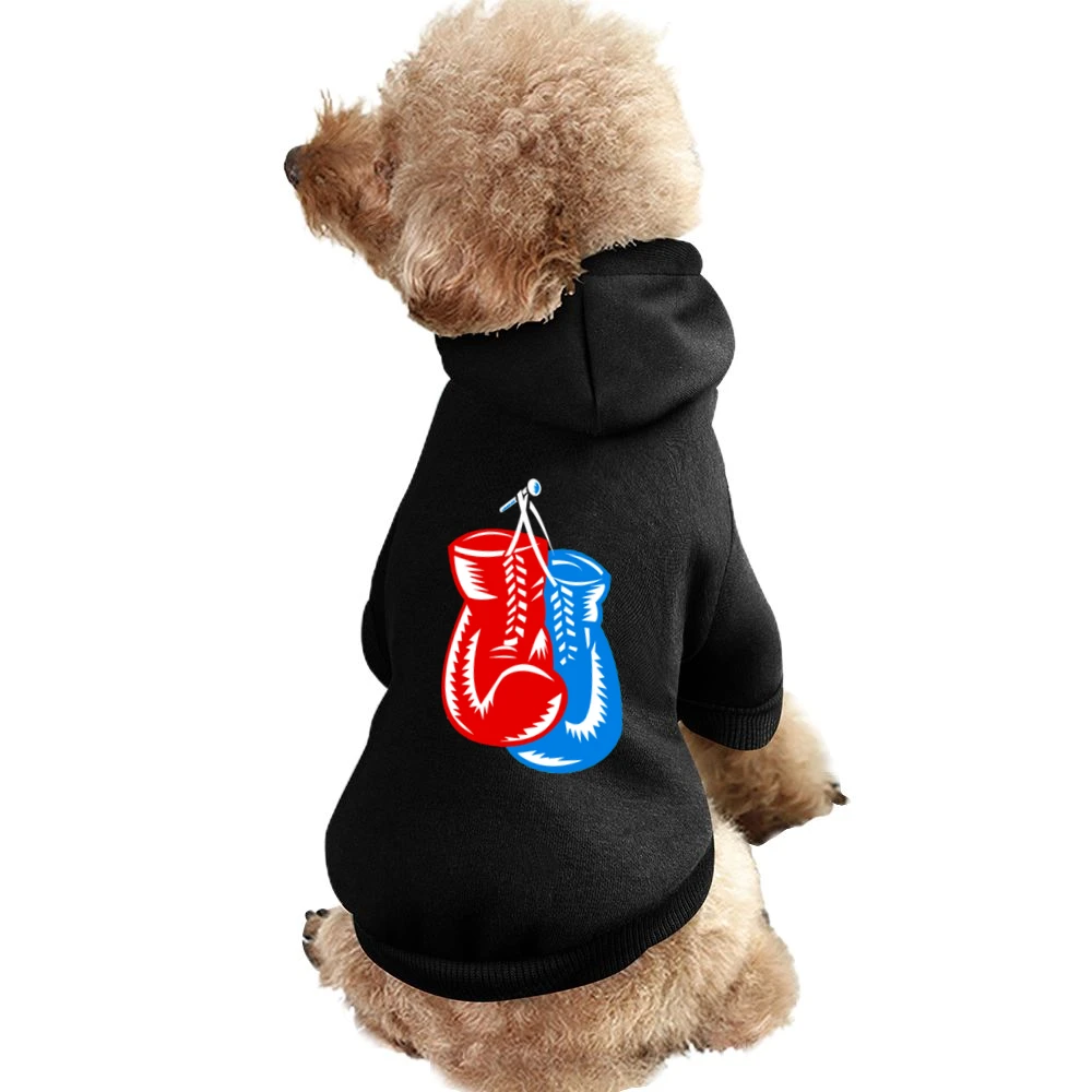Boxing Gloves red and blue retro style Pet Apparel Clothes