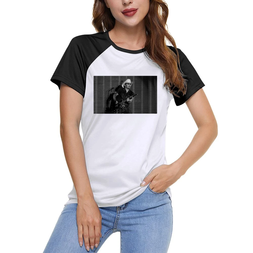 Brad Paisley Tshirt (All Colors Available) Women Ladies Short Sleeve T-Shirt