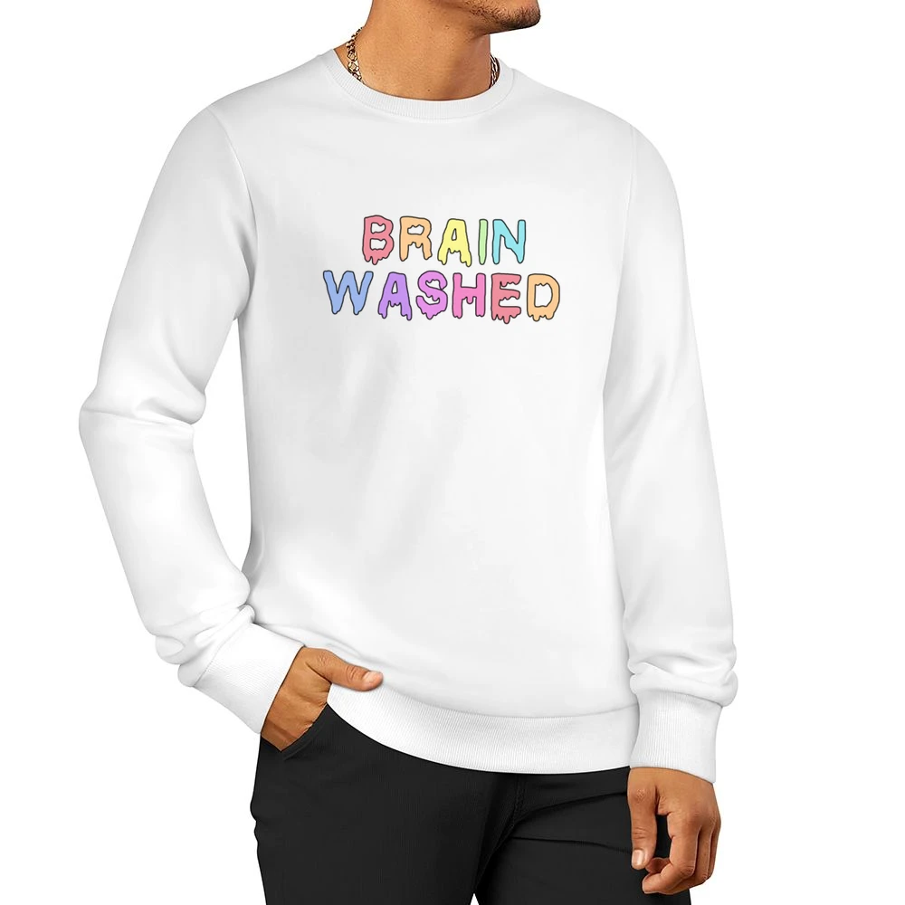 Brain Washed Colorful Drips Fun Tee Shirt Men Pullover Sweatshirt
