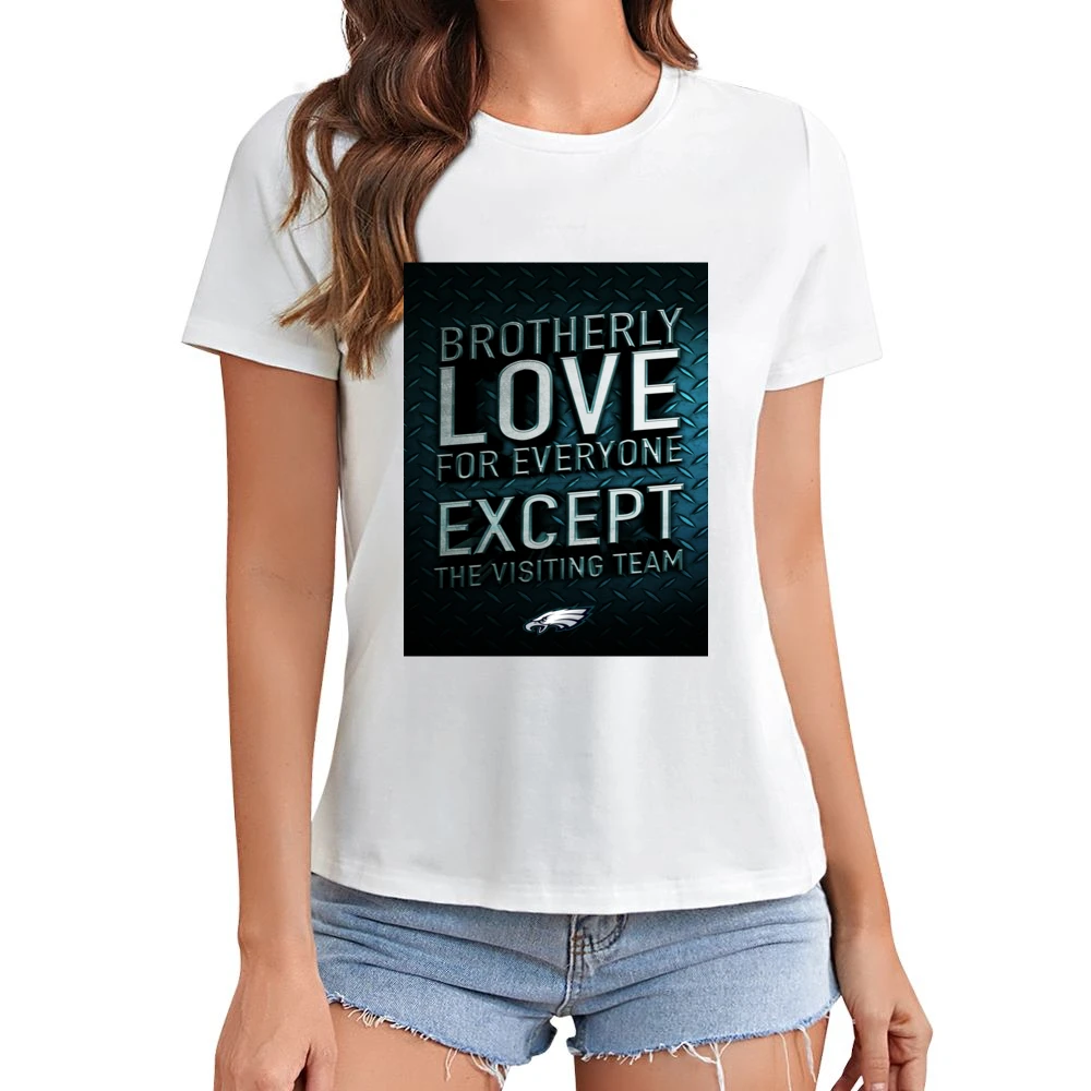 Brotherly Love Philadelphia Football (all Styles And Colors Available) Asian Size Women Ladies T-shirt